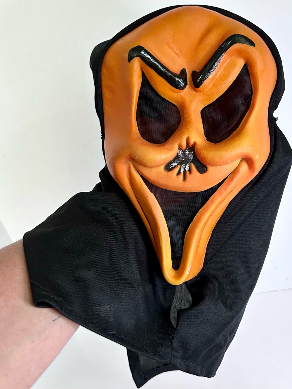 Halloween Scream Mask Orange Face Frankenstein